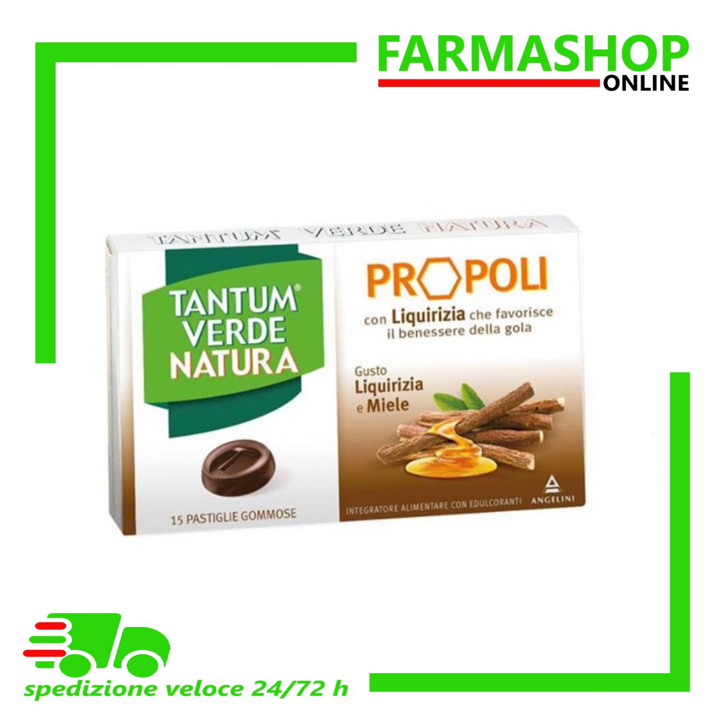TANTUM VERDE NATURA 15 PASTIGLIE GOMMOSE Liquirizia e Miele